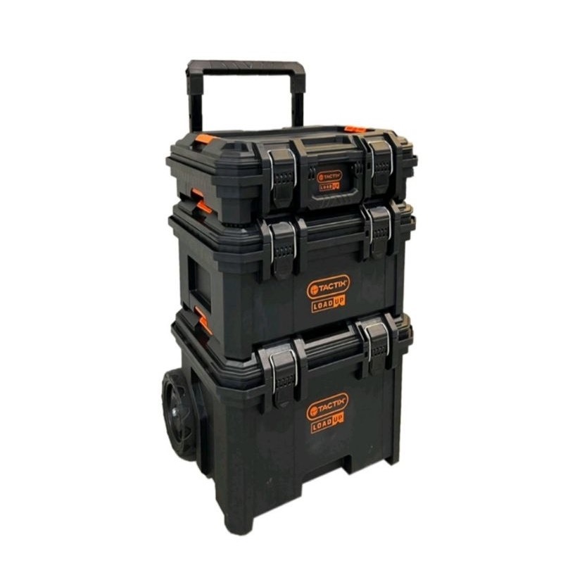 可用黑貓到付 超值免運 附發票TACTIX堆疊式拉桿工具箱TX0420 工具車 手推車 拉車 商品圖片 3