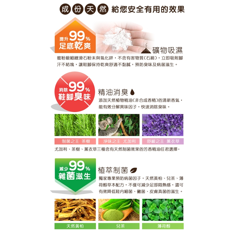 台灣製造 足好用 鞋腳除臭粉 100g/50g