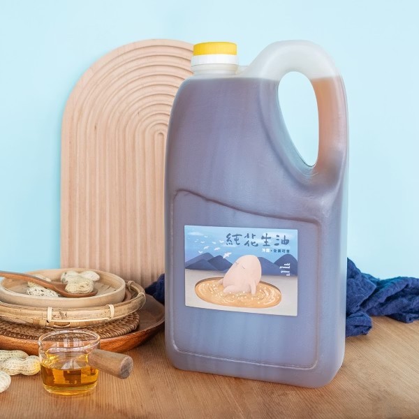 金弘麻油花生行 台灣冷壓純花生油 花生油 3kg 塑膠桶裝 全素可食｜繁華中西藥局｜