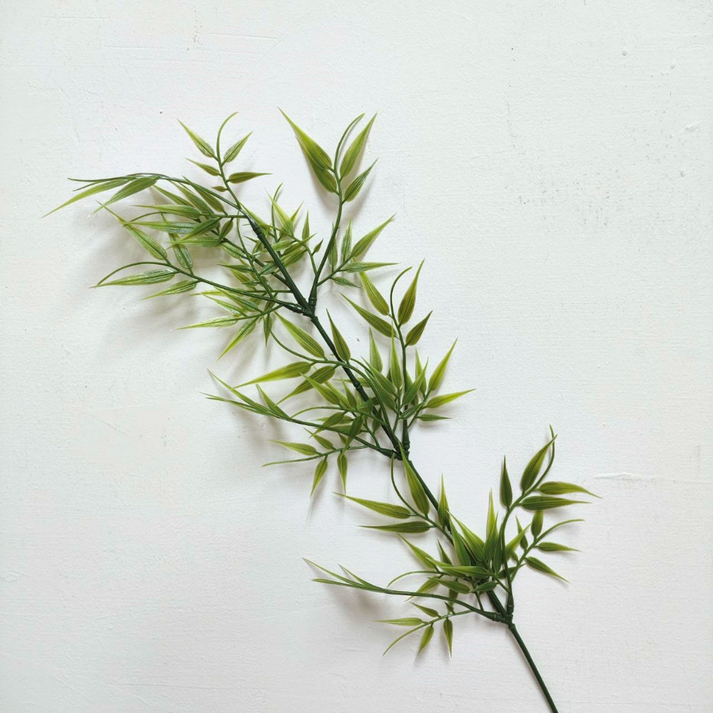 台灣現貨【新年竹葉配葉】仿真竹葉熊貓竹插枝 中式開運花藝佈置 迎春盆栽插花店面陳列 花藝材料 新年佈置