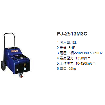 邦立傑PUNJET高壓清洗機 洗車機 單相電三相電220/380 PJ-2312 PJ-2513 PJ2815 商品圖片 4