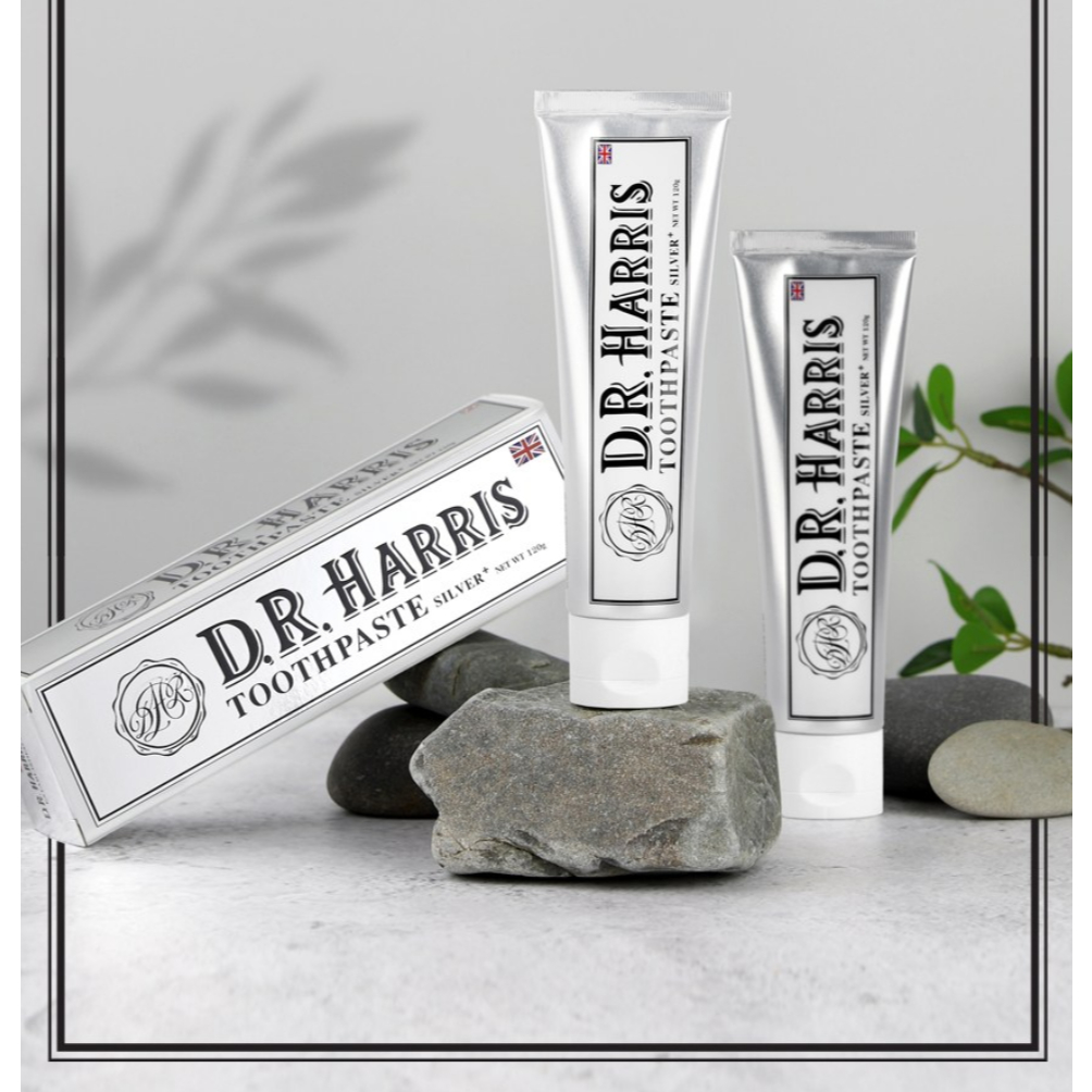 英國百年藥妝 DR. Harris 銀離子抗菌薄荷無氟抗敏牙膏 60g/120g 天然植物牙膏 敏感牙齒牙膏