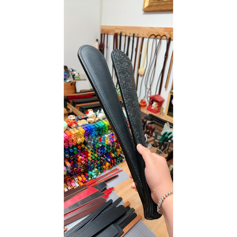 【KKsp道具雜貨店】*純色暗黑/雙面印花棒球皮拍*雙層牛筋皮 Spanking 打屁股 懲罰工具 處罰 實踐工具 訓誡