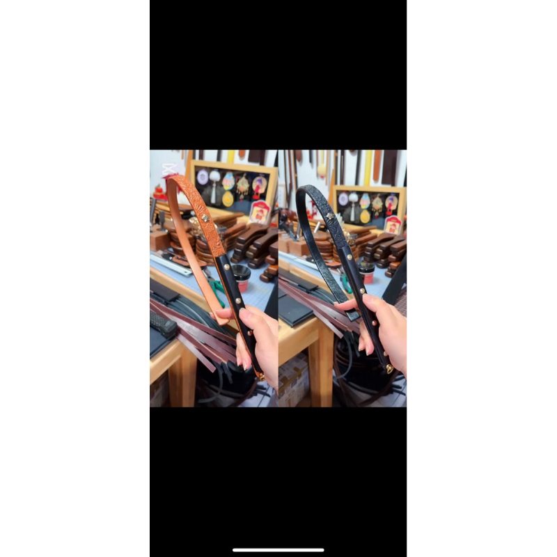【KKsp道具雜貨店】*單層牛筋皮原色/暗黑印花单鞭*單層牛筋皮鞭Sp打屁股 懲罰工具 處罰 鞭子 戒尺 教訓 嚴懲