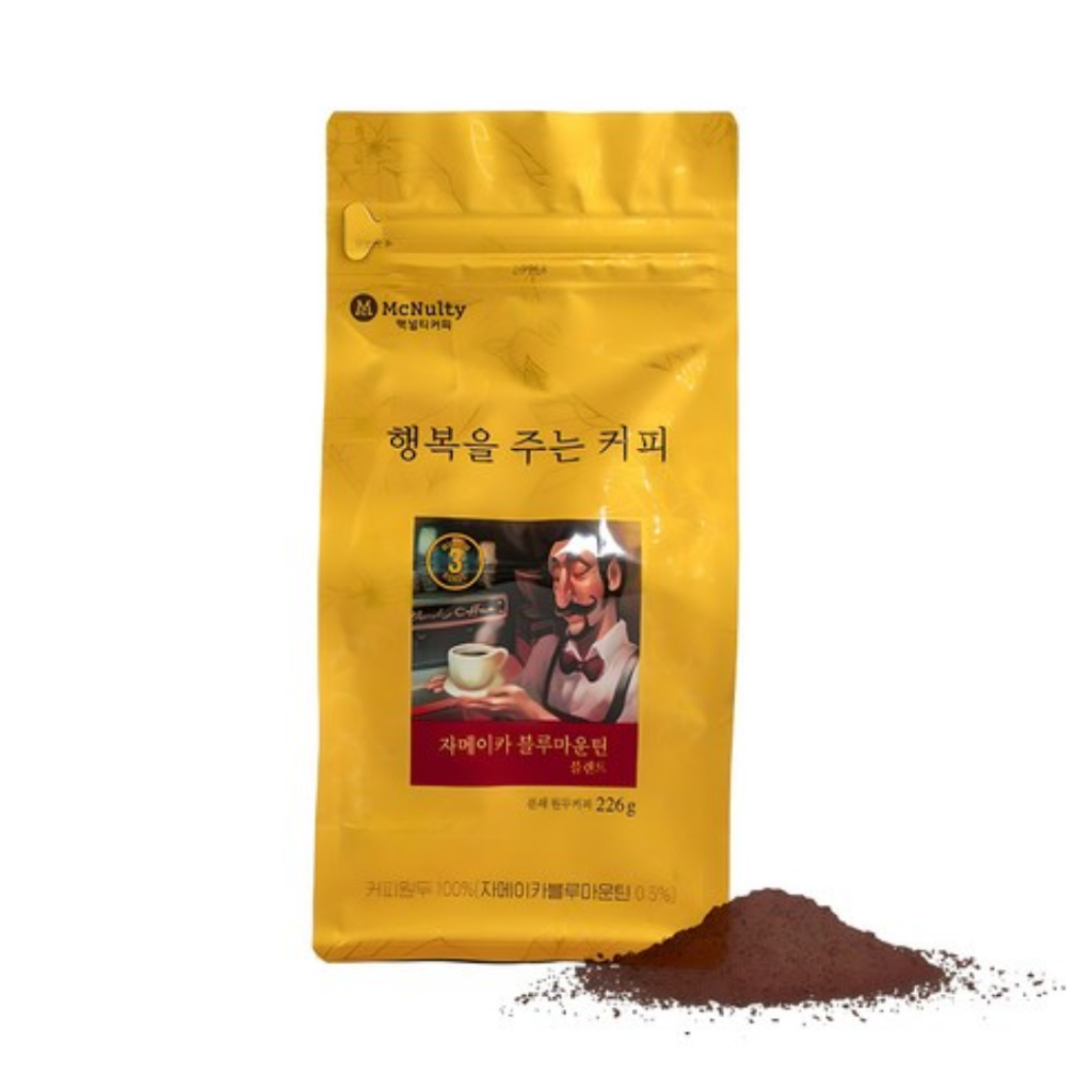 韓國 McNulty 讓人幸福的咖啡 (牙買加藍山綜合/巴西濃郁榛果) 226g