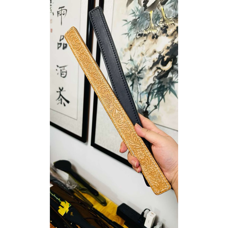 【KKsp道具雜貨店】*雙層牛筋皮單面印花皮戒尺* 牛筋皮拍 Sp 打屁股 懲戒 家法 處罰 實踐工具