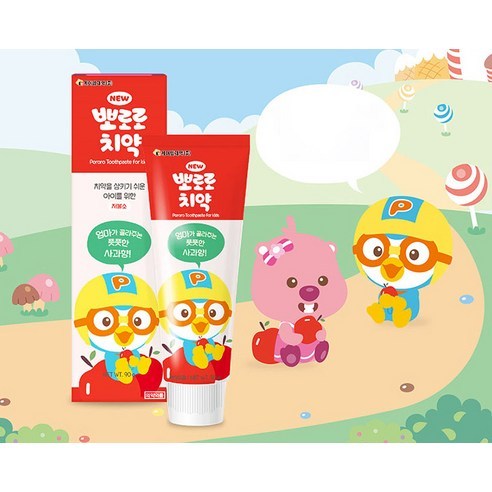 KM Pharmaceutical Pororo 兒童牙膏 蘋果味 90g