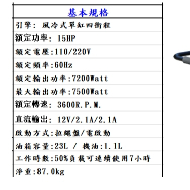 SHIN KOMI變頻發電機SK-D8000I電啟動110/220V四行程停電露營擺攤 商品圖片 2