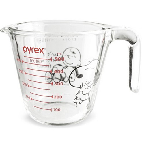 美國康寧 Pyrex 史努比圖案 SNOOPY 單耳量杯