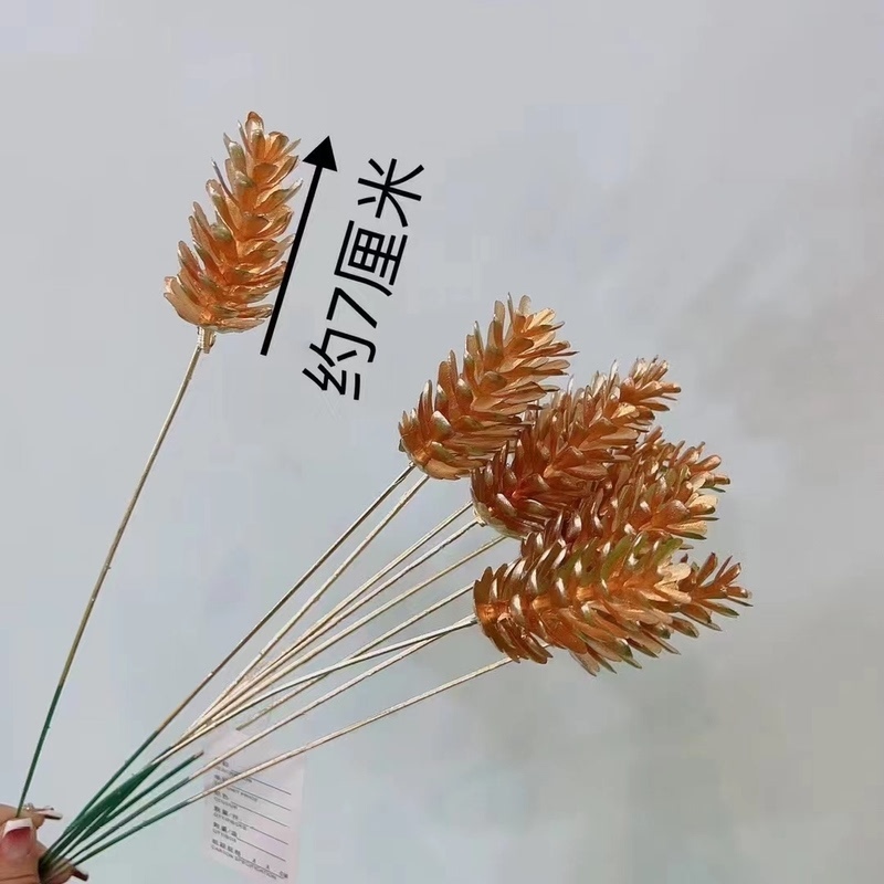 (金漆)單枝仿真松果(1枝),🦊~賣場商品眾多，歡迎參觀選購~🦊