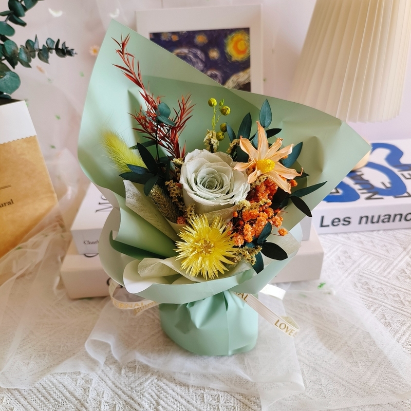 25cm｜春分綠 永生玫瑰