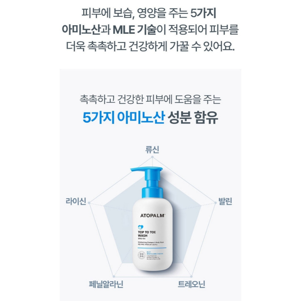 ATOPALM 愛多康 Top To Toe 舒敏洗髮沐浴露（460/300/100ml）