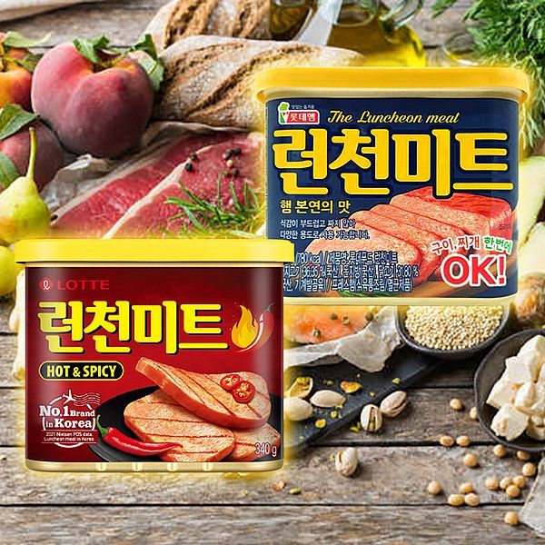 韓國 LOTTE 樂天 午餐肉罐頭（原味/辣味/烤肉風味）200g/340g