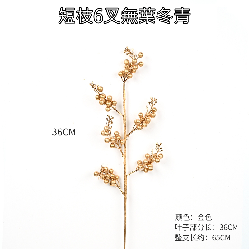 (金漆)短枝無葉冬青果(6叉)1枝,🦊~賣場商品眾多，歡迎參觀選購~🦊