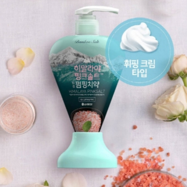 LG 韓國牙膏 喜馬拉雅粉紅鹽 按壓式牙膏 285g (冰涼薄荷/花香薄荷)
