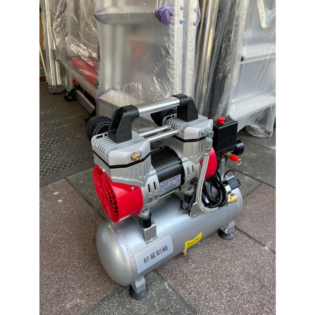 台北工具 雙缸3.5HP 10公升 輕量鋁合金 快速型無油靜音空壓機  空氣壓縮機 可木工 噴漆修補 商品圖片 6