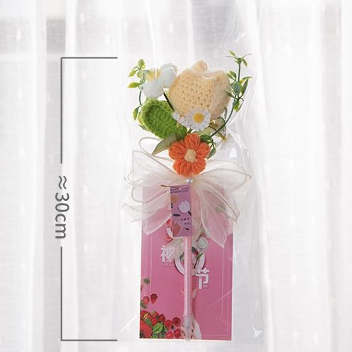 30cm花束筆郁金香-黃色