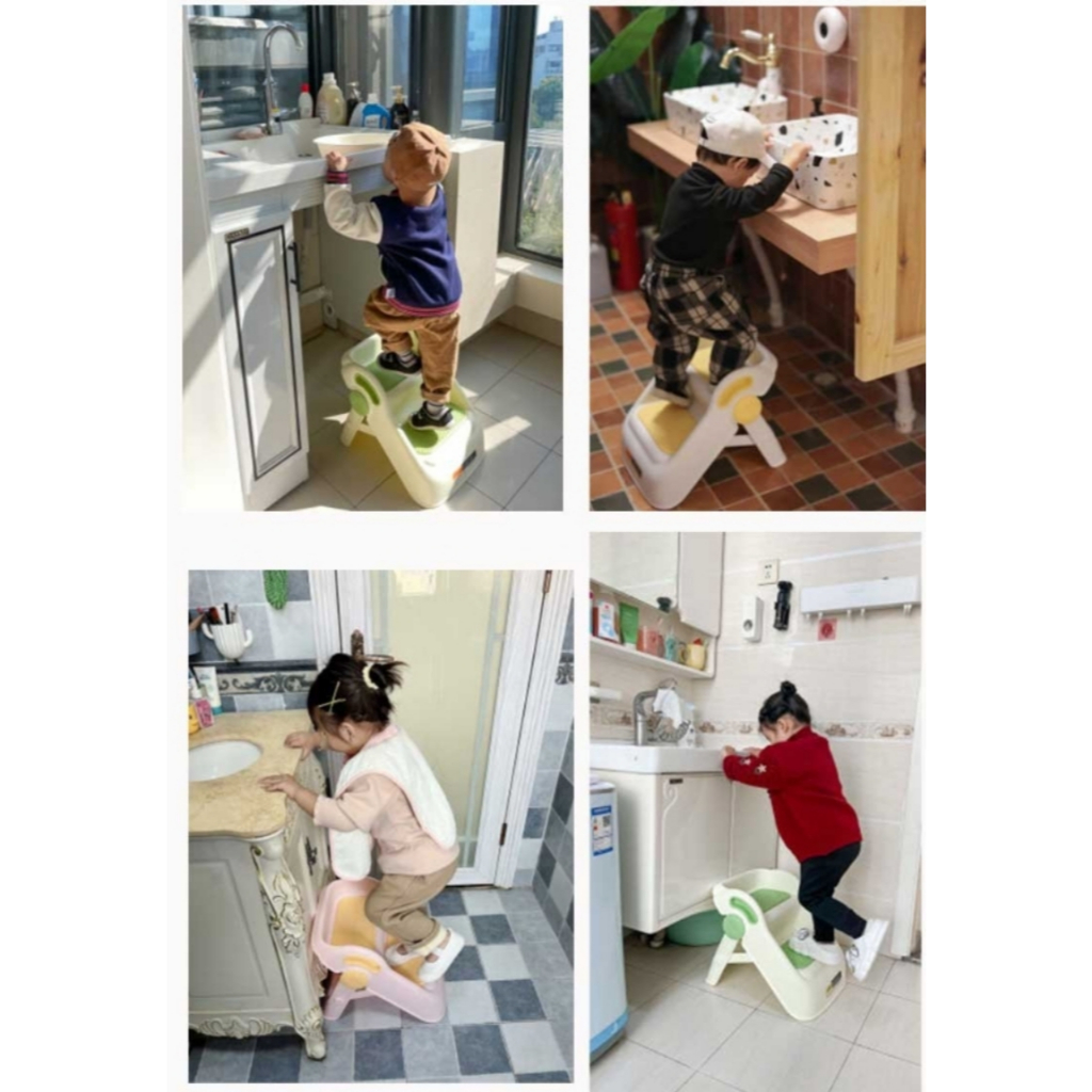 Daeum 防滑折疊式 兒童踏腳凳 (黃色/薄荷綠)