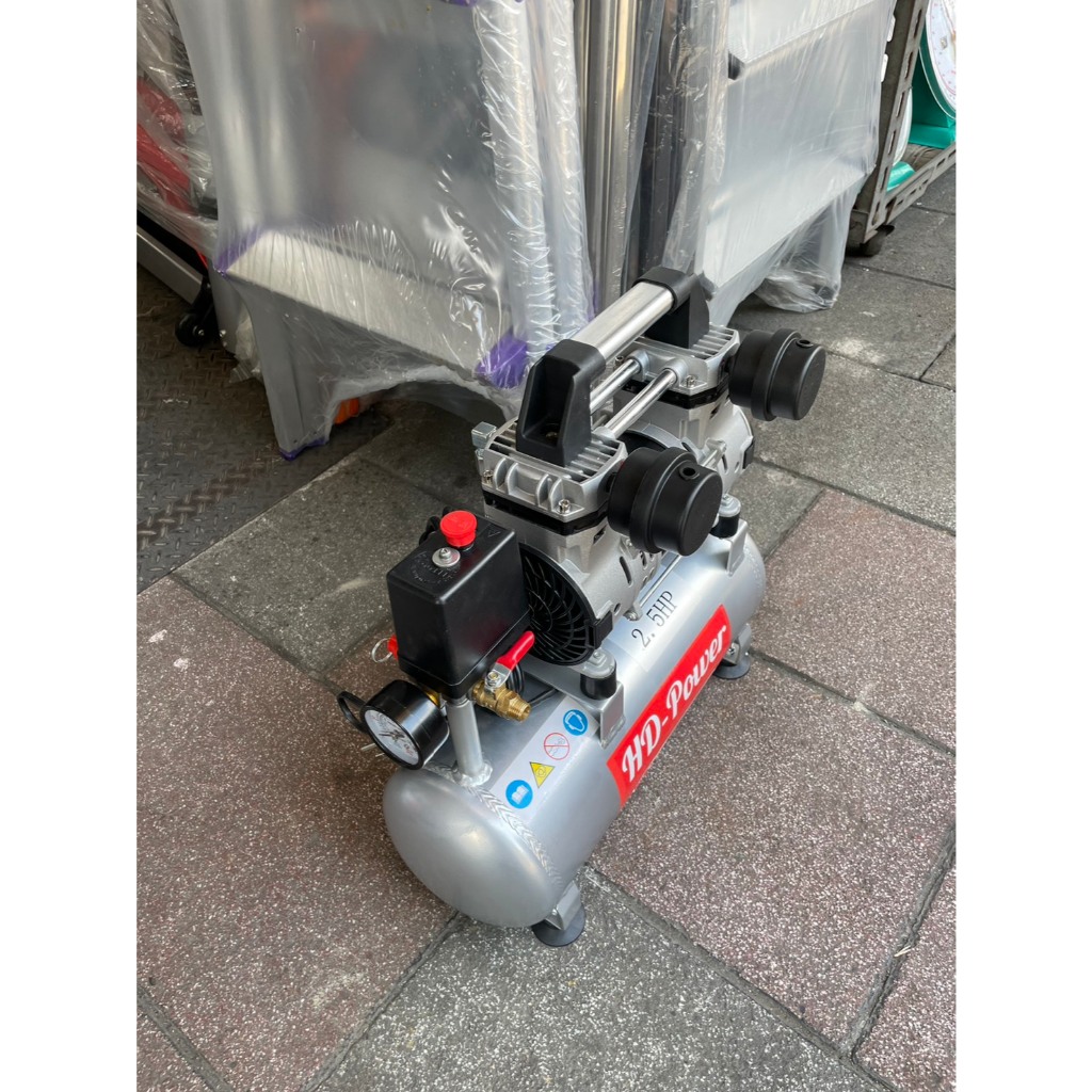 台北工具 雙缸2.5HP 10公升 輕量鋁合金 快速型無油靜音空壓機  空氣壓縮機 可木工 噴漆修補 商品圖片 6