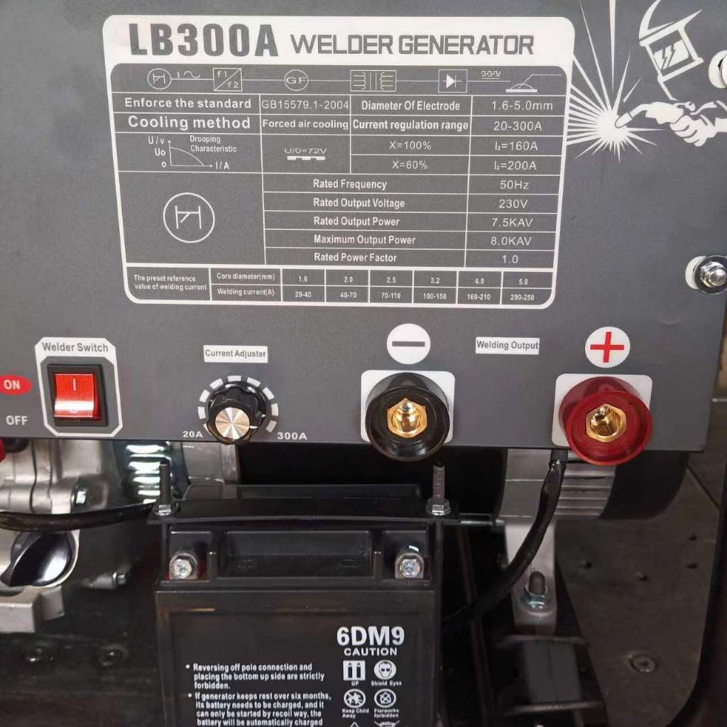 台北工具引擎式電焊發電機300A 8000W 110/220V雙電壓可焊高張力/鋁/鹼性焊條 4.0mm連續焊接 商品圖片 2