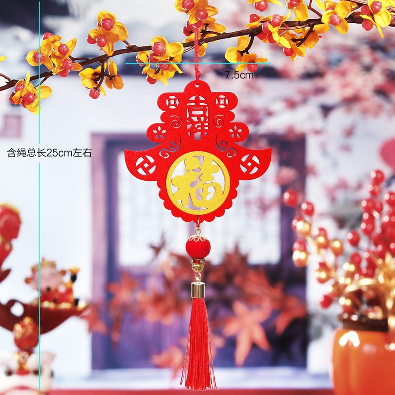 木質掛飾_雙色紅珠春福,除了特別備註外都是1個的價格