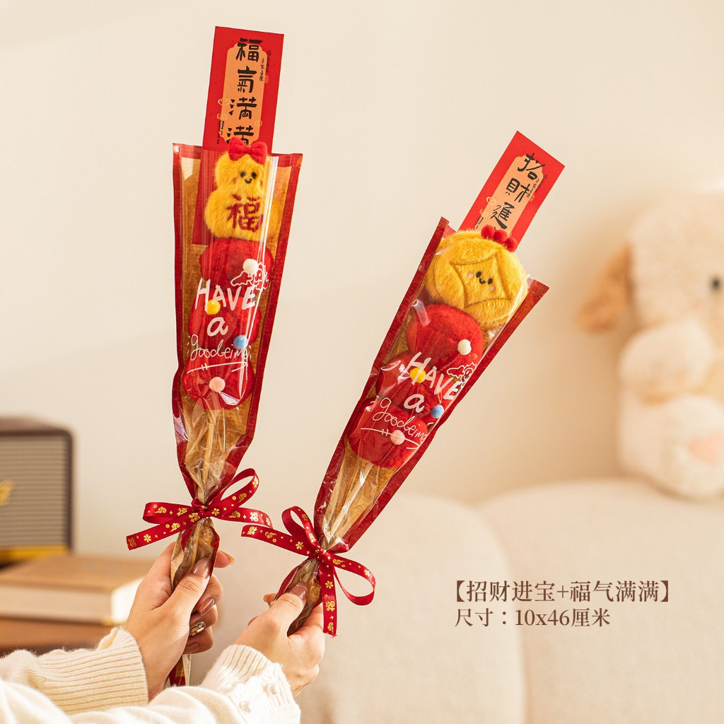 招財進寶+福氣滿滿毛絨糖葫蘆(共2個),🦊~賣場商品眾多，歡迎參觀選購~🦊