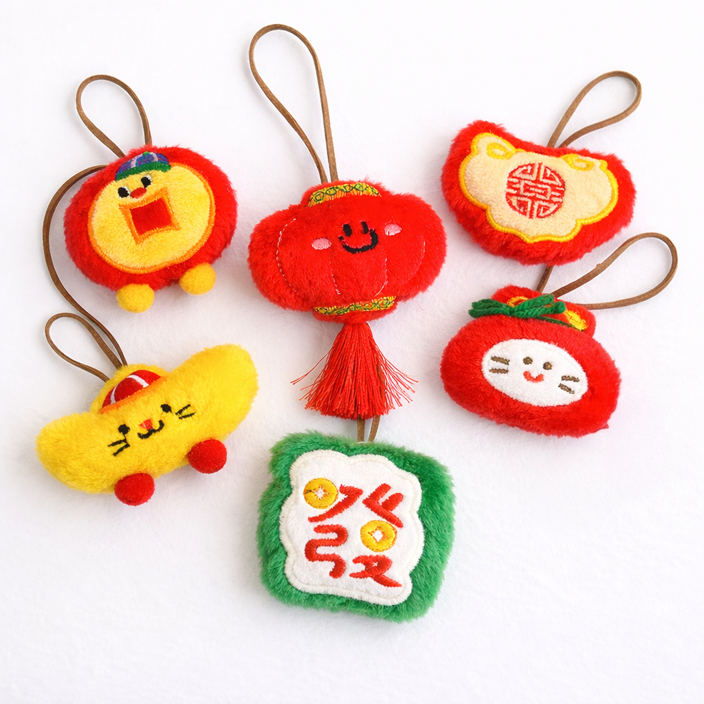 掛件_新年毛絨（1組6入）