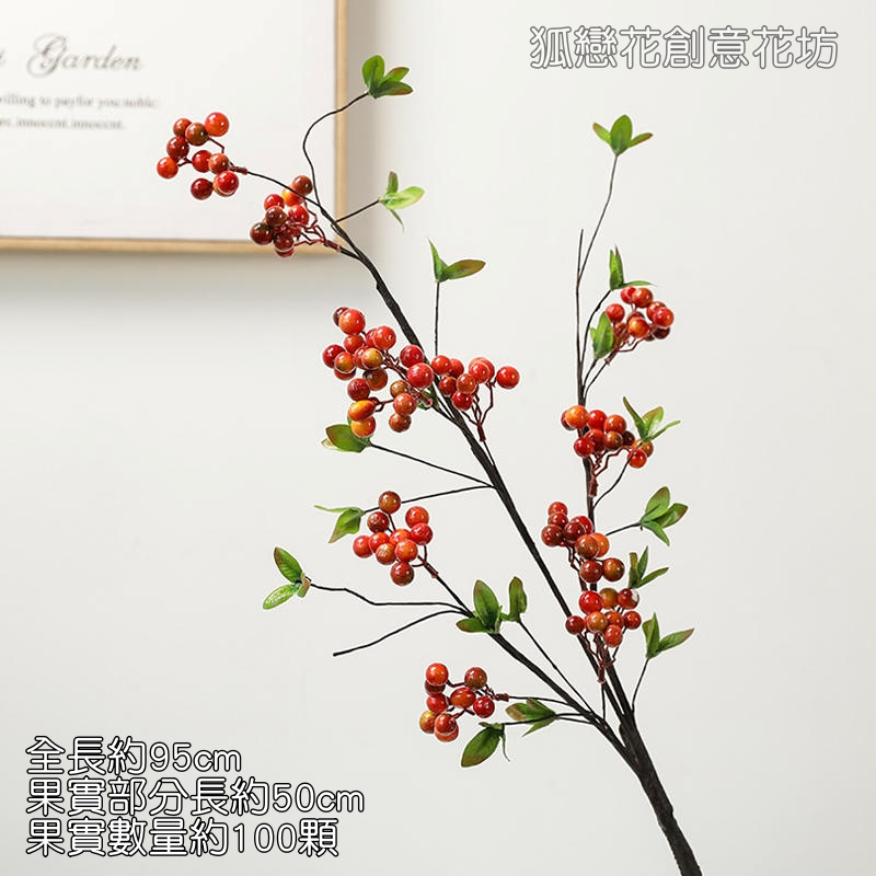 長枝冬青果｜橘紅色