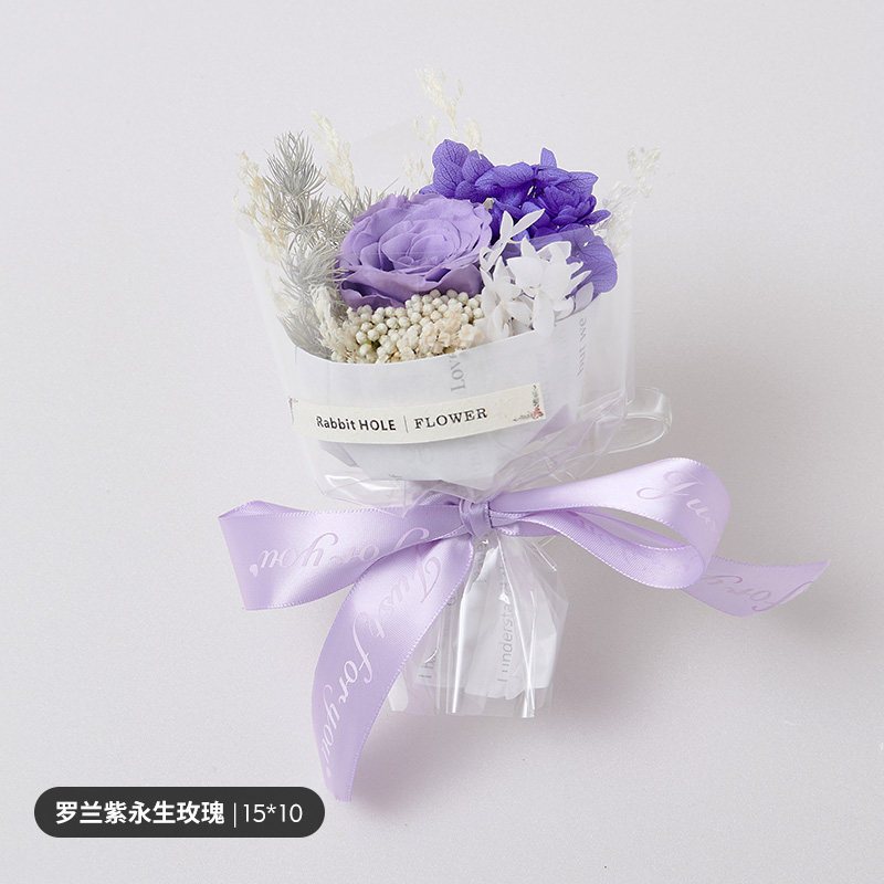 15cm｜羅蘭紫 永生玫瑰