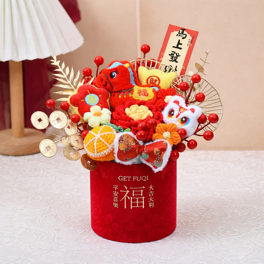 ❰馬上發財❱大福桶(成品),(吊卡、插飾隨機搭配)
