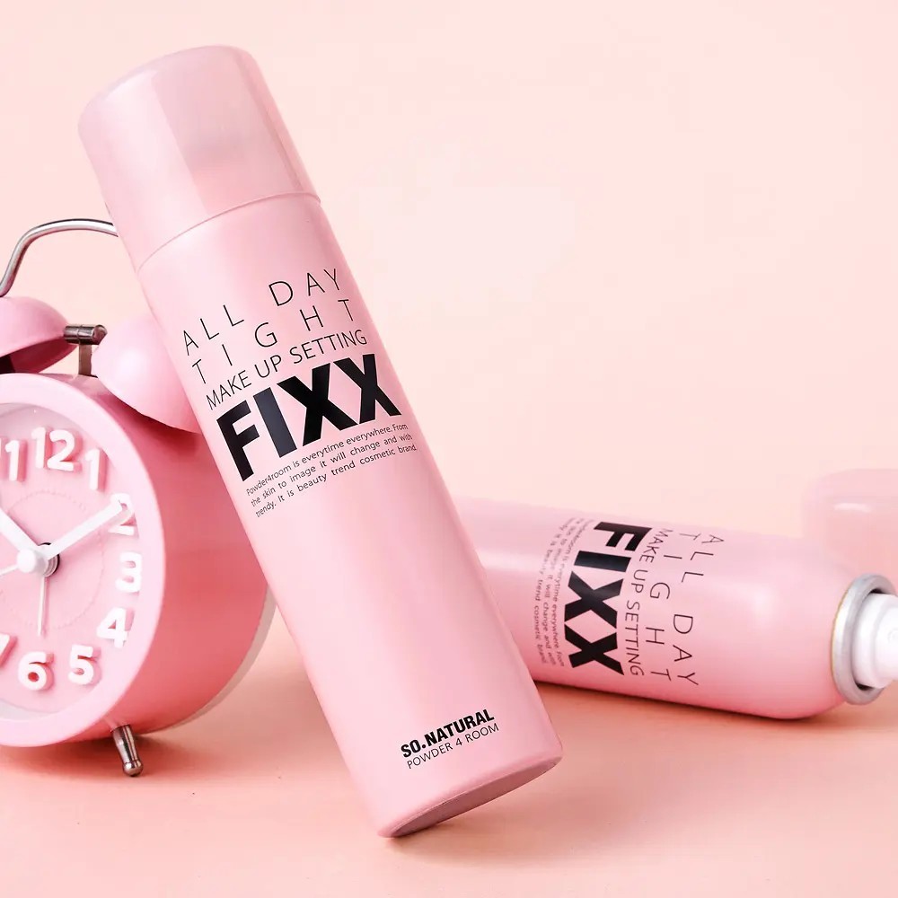 韓國 So Natural FIXX 全天候超完美定妝噴霧 120ml 超細緻霧化 長效持妝 控油清爽 經典粉色款 防偽