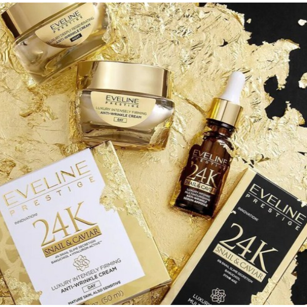 波蘭 Eveline Cosmetics 頂奢 24K蝸牛魚子醬 全效修護精華液 18ml