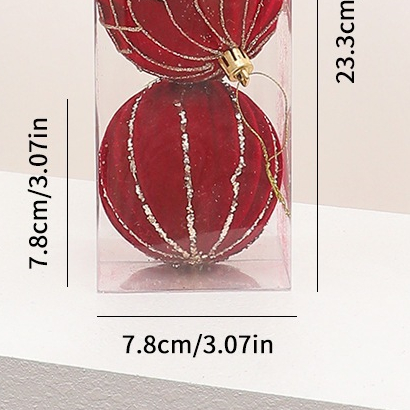 8cm酒紅天鵝絨聖誕球(1顆),數量請以選項為主