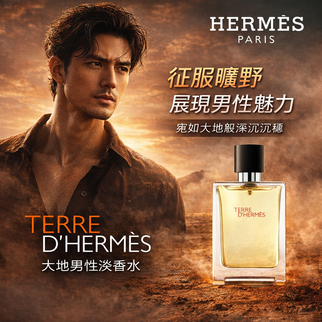 愛馬仕 TERRE D 大地 男性淡香水（12.5ml）－國際航空版