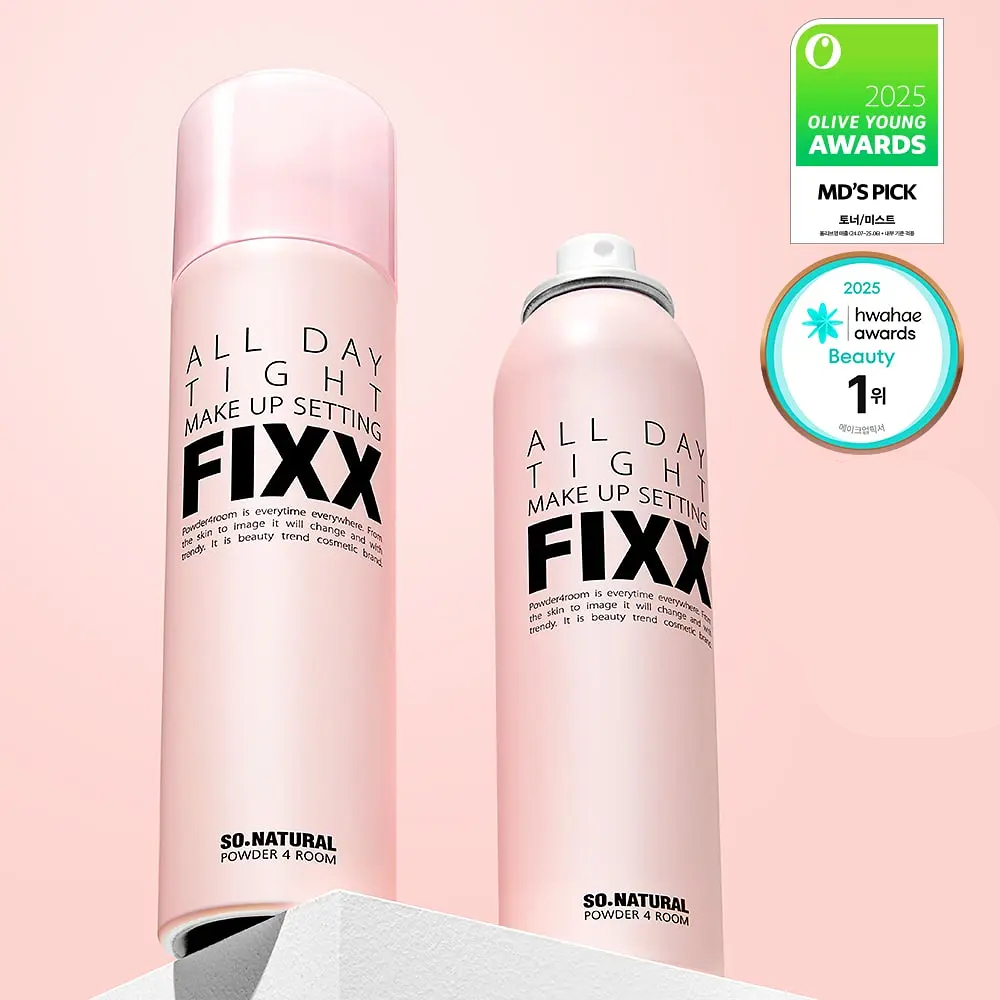 韓國 So Natural FIXX 全天候超完美定妝噴霧 120ml 超細緻霧化 長效持妝 控油清爽 經典粉色款 防偽
