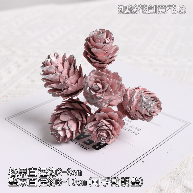 ❰粉銀❱落葉松果串(1束6枝)