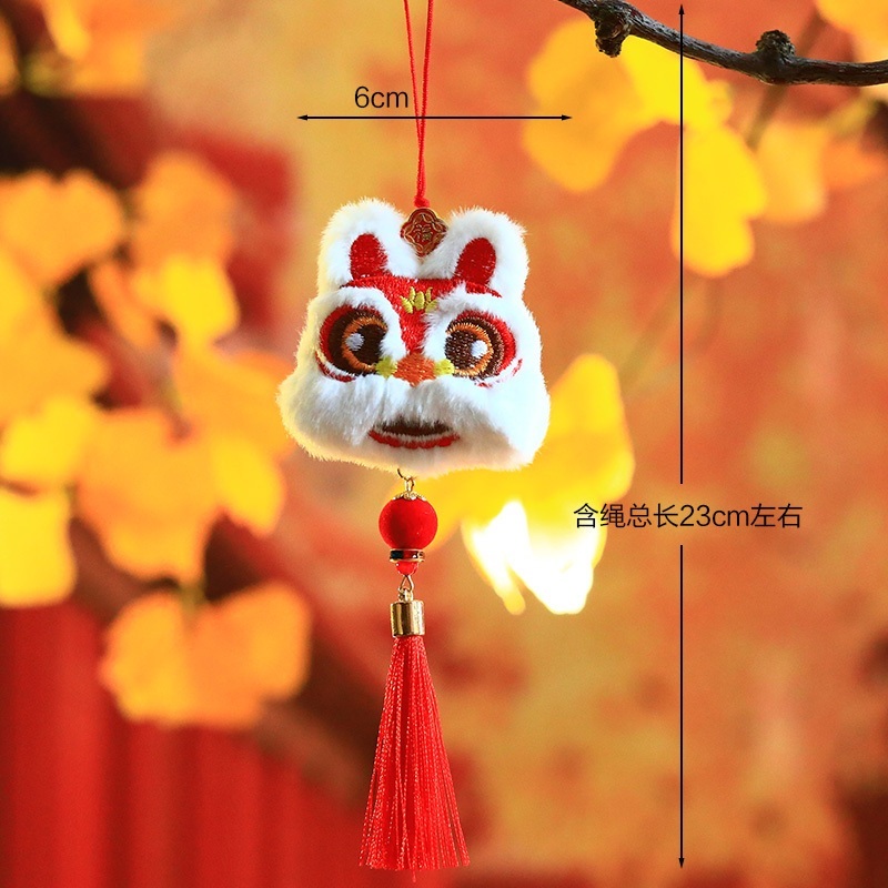 祈福掛飾_毛絨醒獅,🦊~賣場商品眾多，歡迎參觀選購~🦊