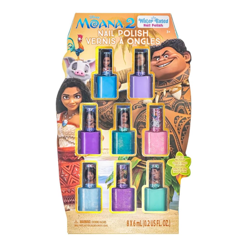 迪士尼 Moana 海洋奇緣 兒童水性指甲油禮盒 8色組 美國正版