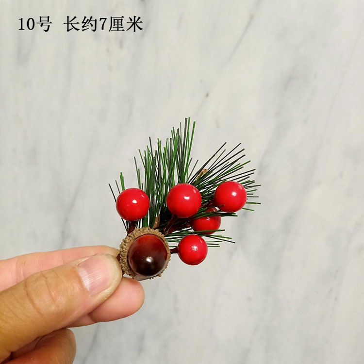 迷你紅果松葉橡實串(1枝),🦊~賣場商品眾多，歡迎參觀選購~🦊
