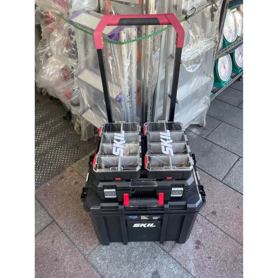 SKIL堆疊式拉桿工具箱 工具車 手推車 拉車 4件組 商品圖片 2