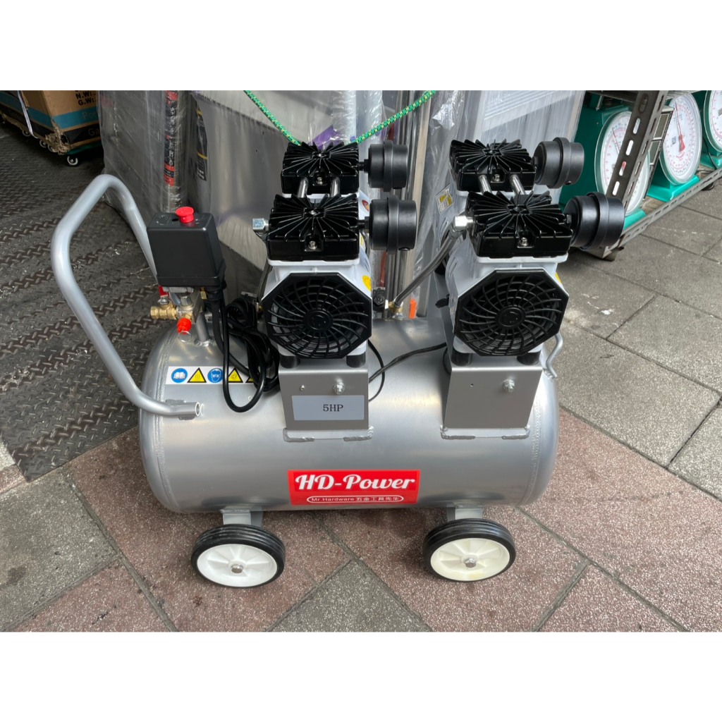 附發票 台北工具雙缸5HP50L輕量鋁桶無油空壓機 空氣壓縮機 木工裝修 噴漆修補 牙醫診所齒模用 商品圖片 4