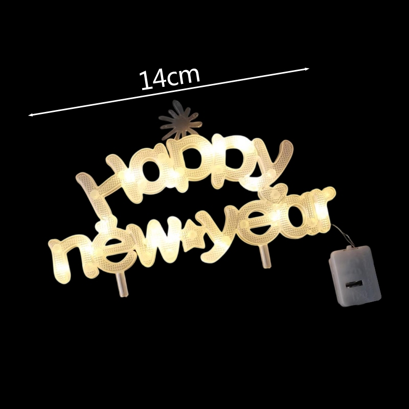 電池款❰暖黃❱新年快樂燈(自備竹簽),電源供應方式請看內文說明