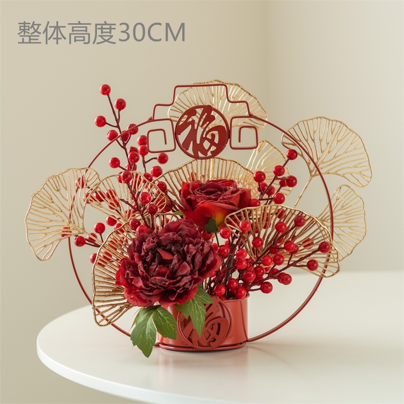紅色圓花籃❰貴妃牡丹❱,🦊~賣場商品眾多，歡迎參觀選購~🦊