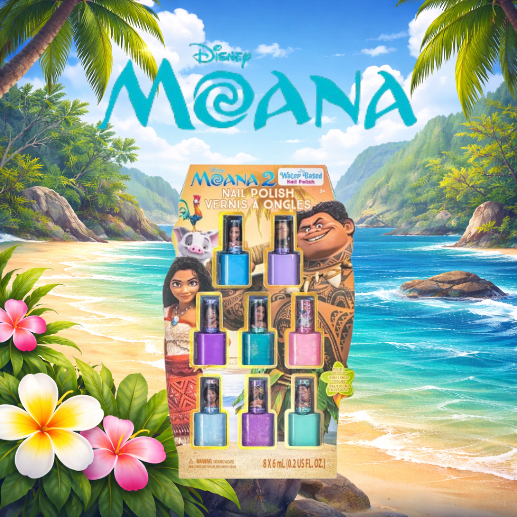 迪士尼 Moana 海洋奇緣 兒童水性指甲油禮盒 8色組 美國正版