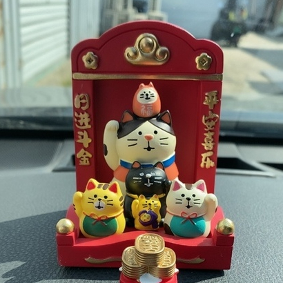 台灣現貨【日式ZAKKA微縮擺件】療癒動物公仔狐狸店長招財貓達摩福馬桌面書架展示櫃佈置 拍攝道具禮物小物 聖誕佈置