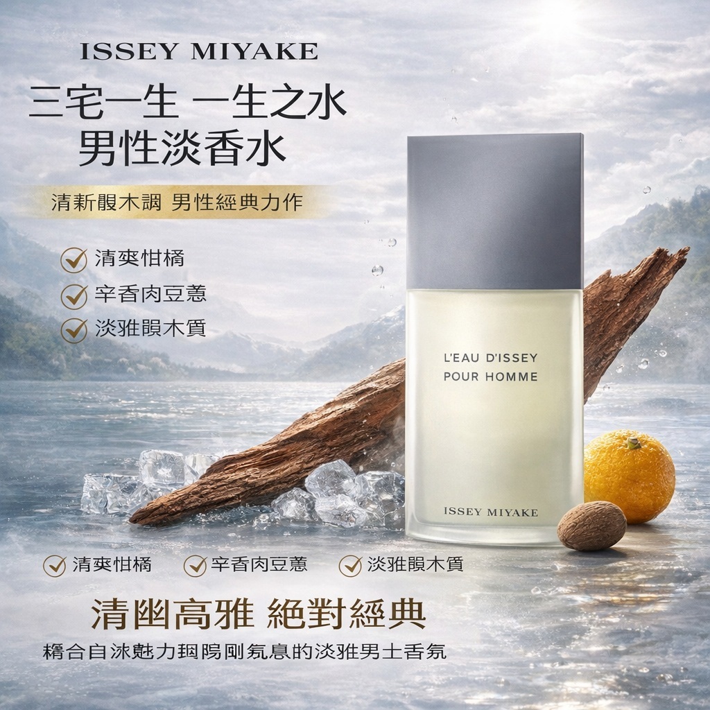 ISSEY MIYAKE 三宅一生 一生之水男性淡香水 EDT 國際航空版