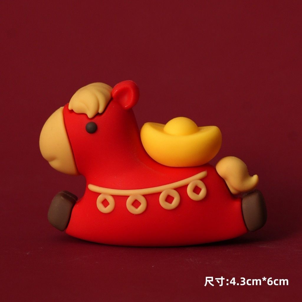 軟膠擺件_元寶飛馬(紅色)
