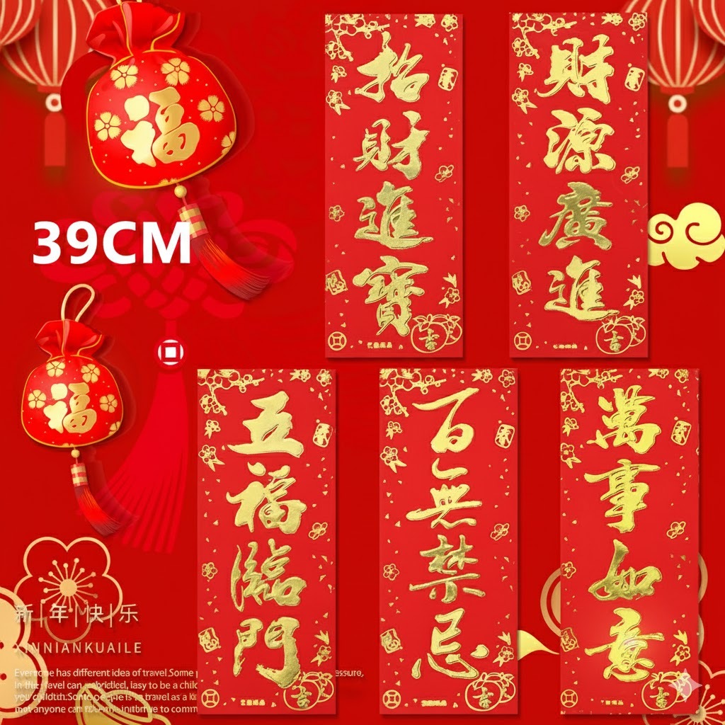 招財五百萬(背膠款)(1組5入)