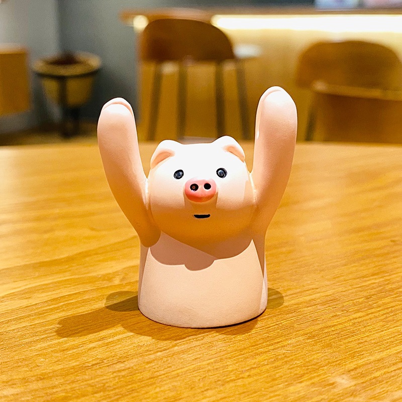 舉牌勵志擺件_小豬(不帶卡片)