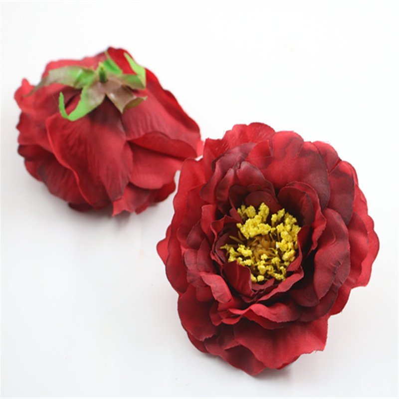 台灣現貨【仿真牡丹花】油畫風絹花單朵 花藝材料桌花佈置 櫥窗 手作DIY裝飾素材